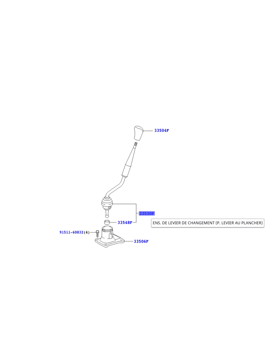 Lever Mechanische versnellingsbak 6 Rapporten KDJ120 TOYOTA -