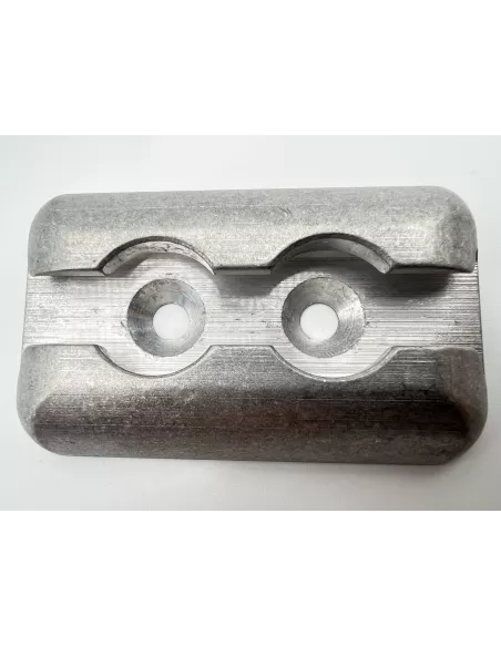 Plaquette double ancrage Aero aluminium brut AERO - accessoire 4x4