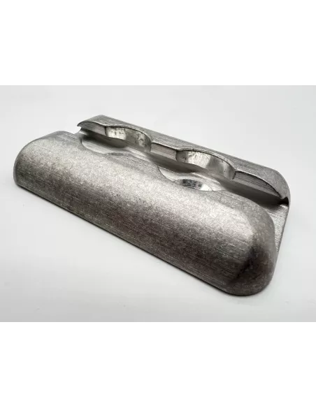 Plaquette double ancrage Aero aluminium brut AERO - accessoire 4x4
