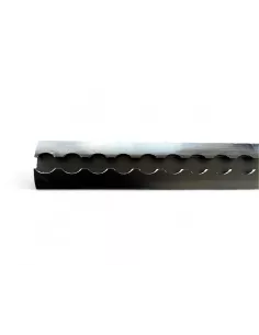 Rail arrimage Aero semi circulaire aluminium anodise noir 2000mm DTC