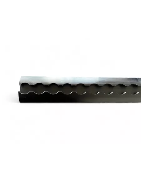 Rail arrimage Aero semi circulaire aluminium anodise noir 2000mm DTC