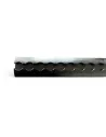 Schienenbekämpfung Aero halbkreisförmiger Aluminiumanodise schwarz 2000mm DTC