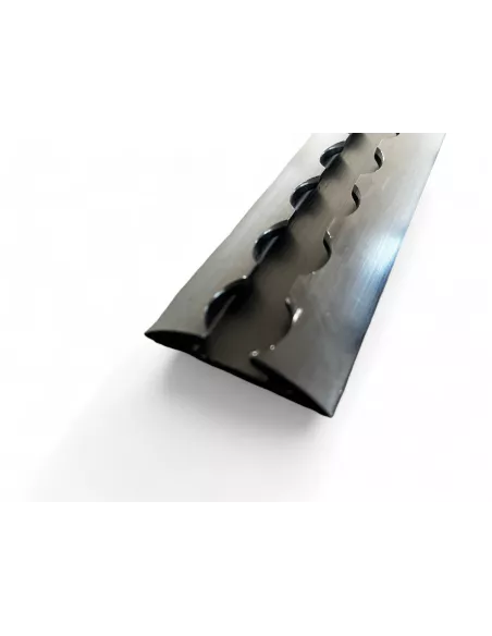 Rail arrimage Aero semi circulaire aluminium anodise noir 2000mm DTC