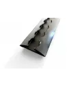 Rail arrimage Aero semi circulaire aluminium anodise noir 2000mm DTC