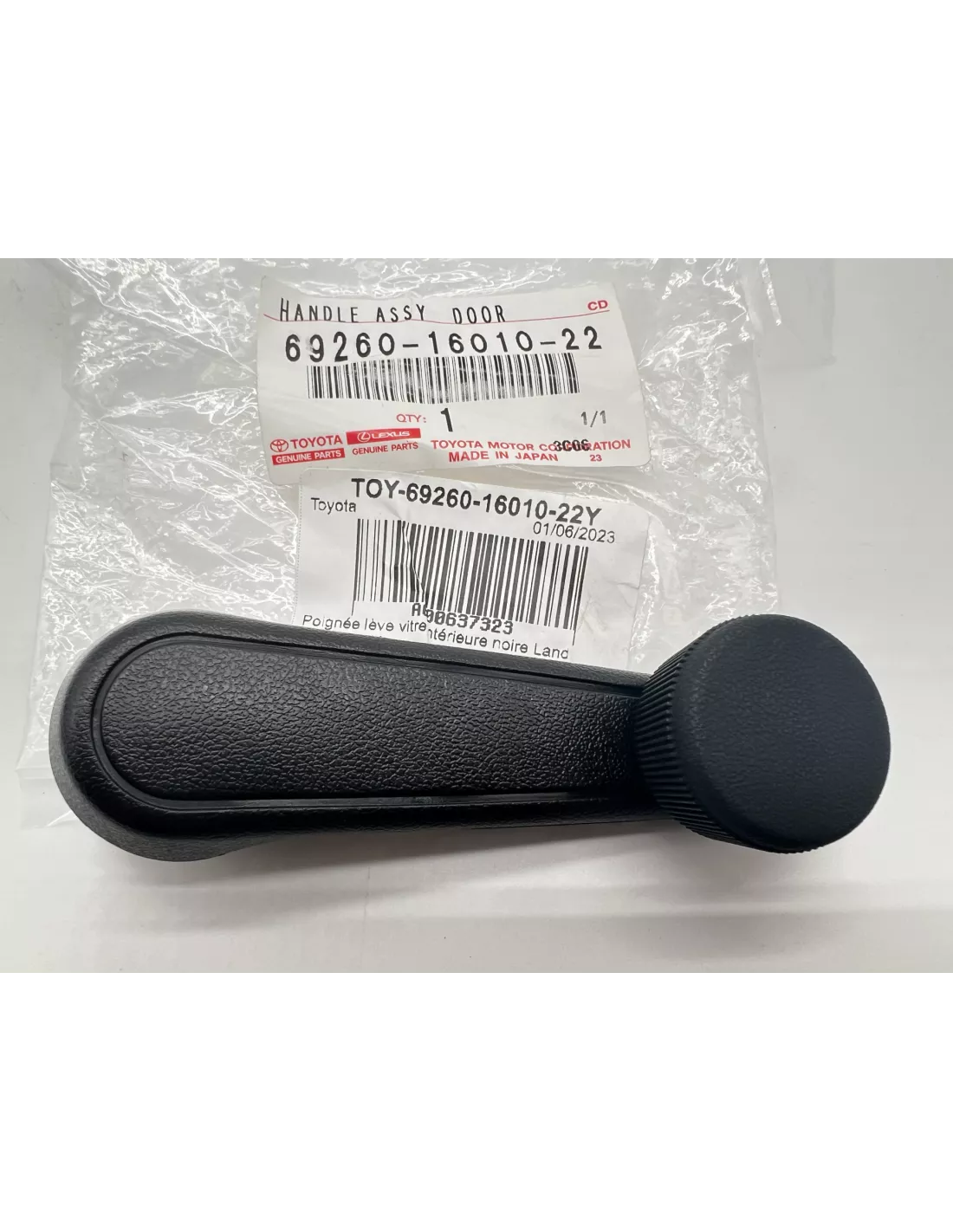 Poignée lève vitre intérieure noire Land Cruiser BJ4 TOYOTA -