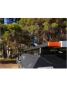 Paire barres de toit transversales 1250mm Alu-Cab - capuchons oranges