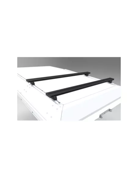 Paire barres de toit transversales 1250mm Alu-Cab - capuchons oranges