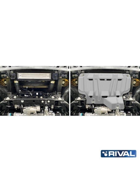 Plaque de protection radiateur RIVAL alu 6mm Ford Ranger 2023+