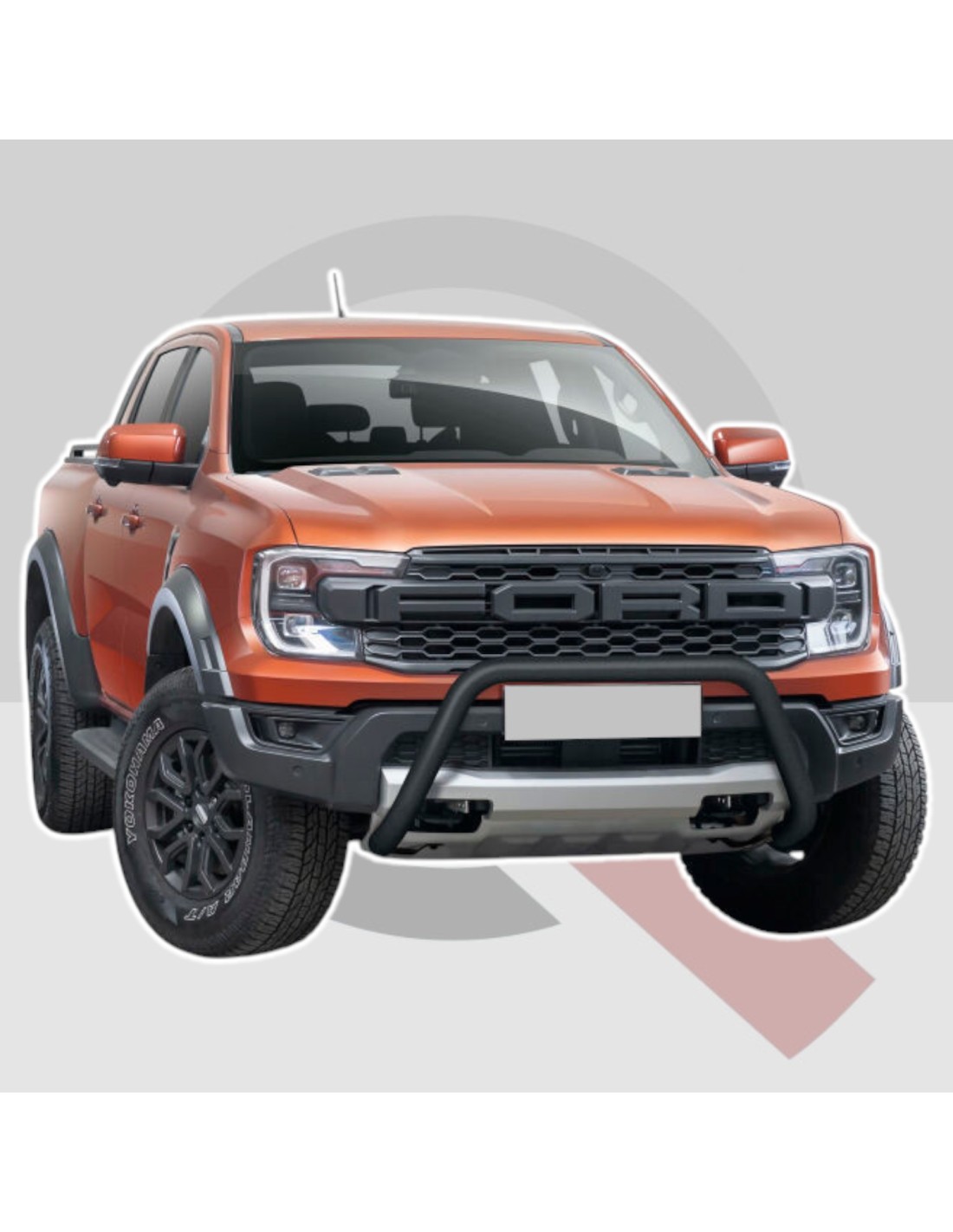Schwarzer Bullfänger Ford Ranger Raptor 2023+