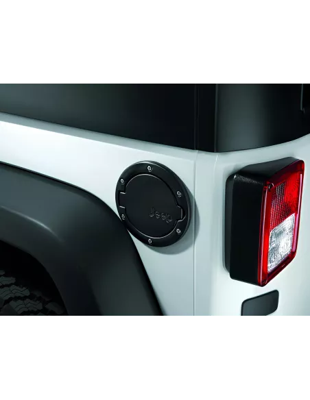 Trappe à carburant en aluminium noir satiné pour Jeep Wrangler JK DTC