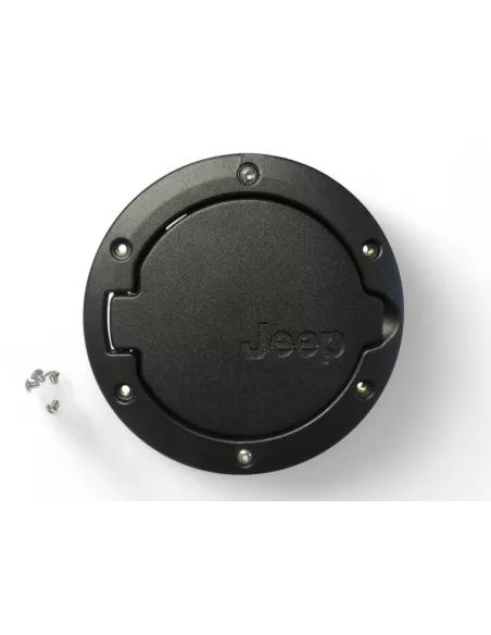 Trappe à carburant en aluminium noir satiné pour Jeep Wrangler JK DTC