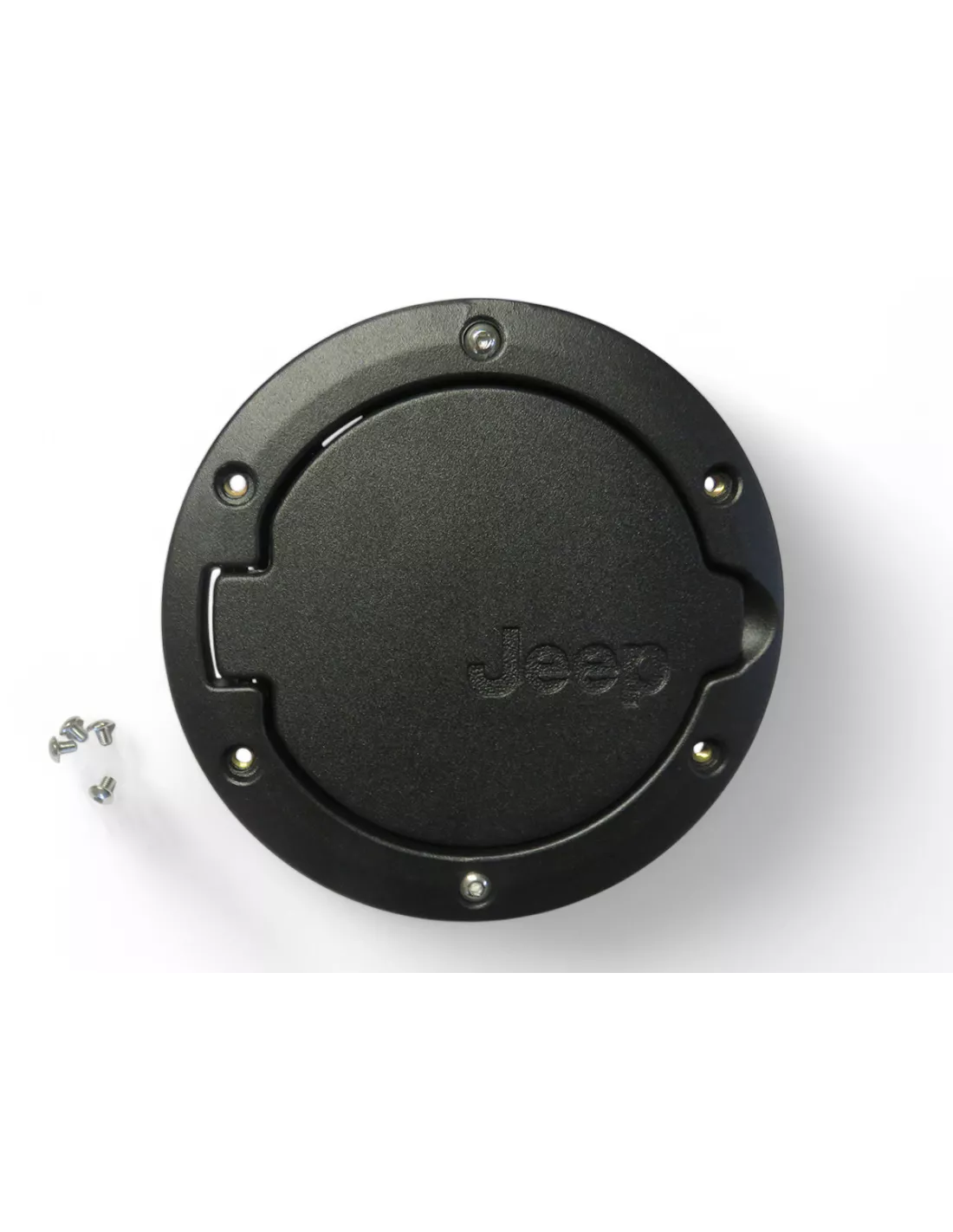 Trappe à carburant en aluminium noir satiné pour Jeep Wrangler JK DTC