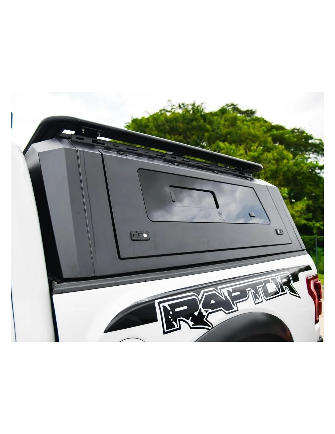 Hard top Ford Ranger Raptor 2022+ Traveller avec vitres coulissantes et barres de toit