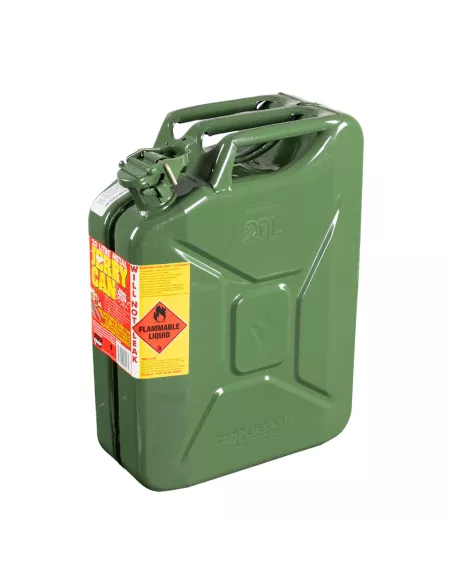 Jerrycan 20L essence métal (colori vert) OUTBACK IMPORT - accessoire