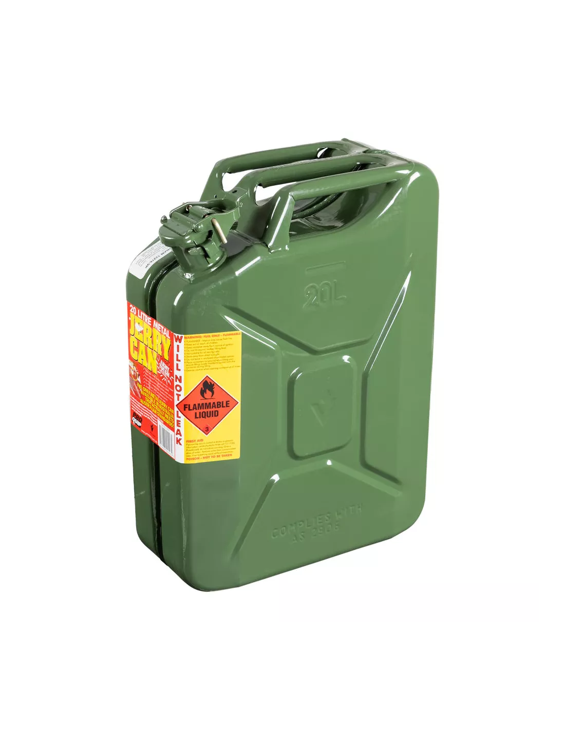 Jerrycan 20L essence métal (colori vert) OUTBACK IMPORT - accessoire