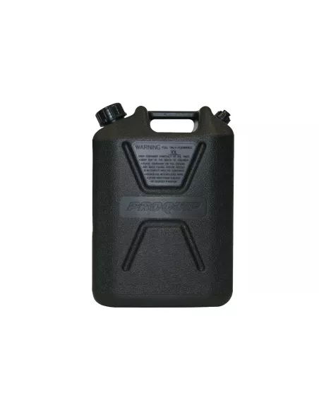 Jerrycan carburant - plastique noir 10L - avec bec verseur amovible