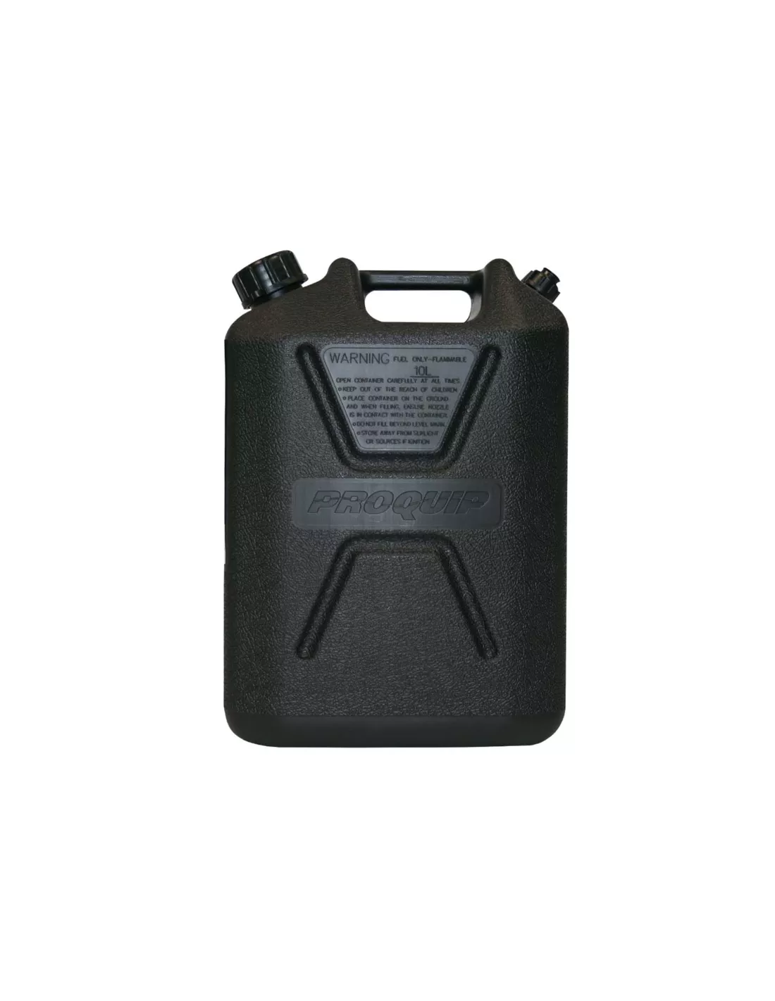 Jerrycan-Brennstoff - schwarzer Kunststoff 10L - mit abnehmbarem Powerrier