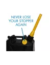 Jerrycan carburant - plastique noir 10L - avec bec verseur amovible