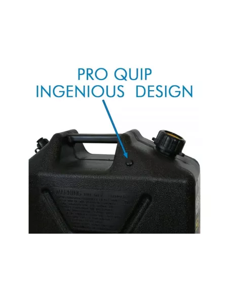 Jerrycan carburant - plastique noir - Format US 20L - avec bec