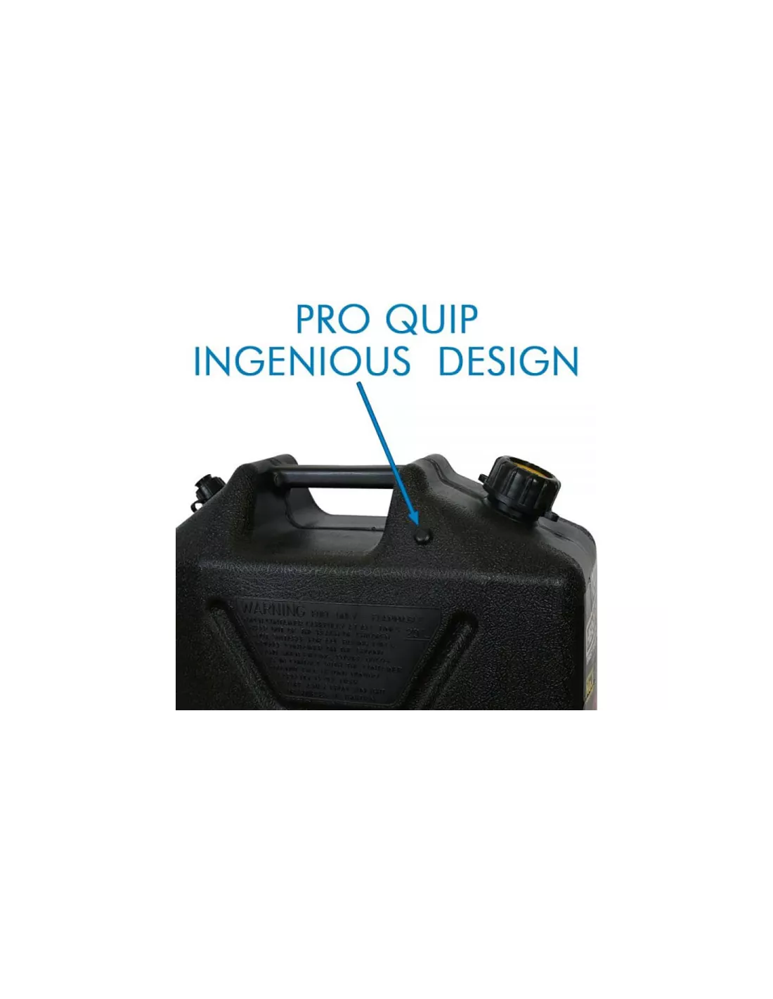 Jerrycan carburant - plastique noir - Format US 20L - avec bec