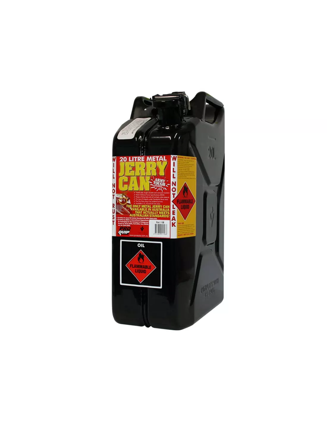 Jerrycan carburant - métal noir - Format US 20L DTC PARTS -
