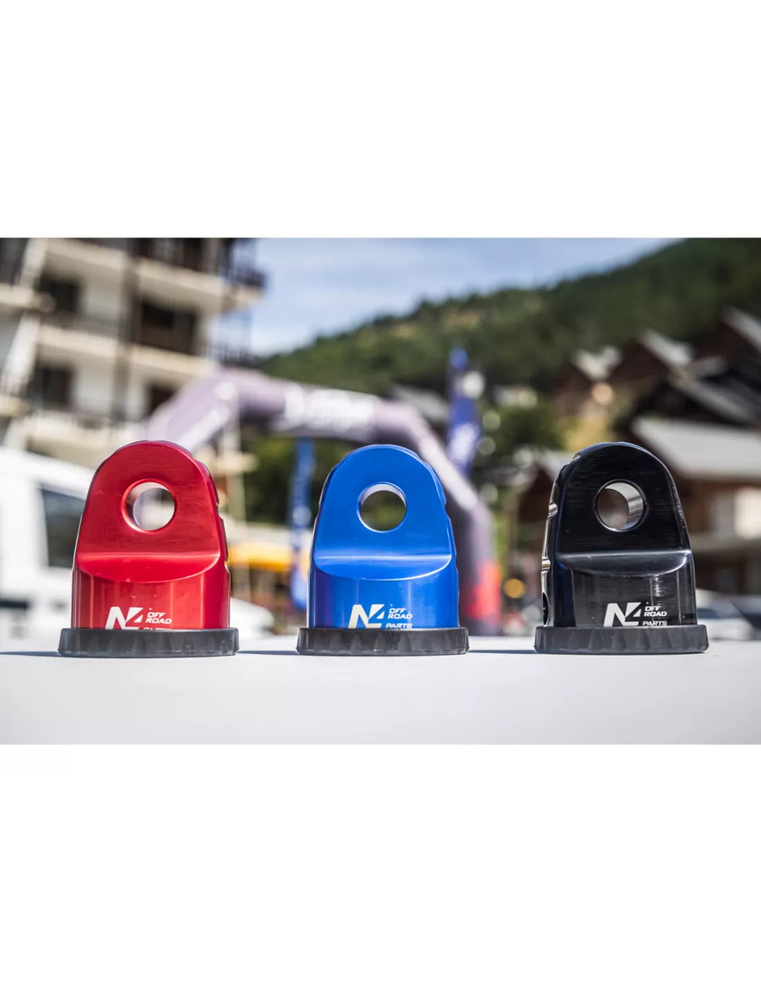 Arrêt de corde 8T en aluminium anodisé rouge pour fixation manille