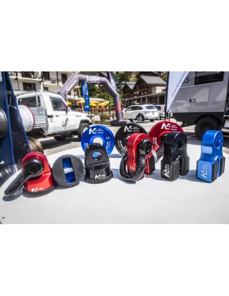 Arrêt de corde 8T en aluminium anodisé rouge pour fixation manille