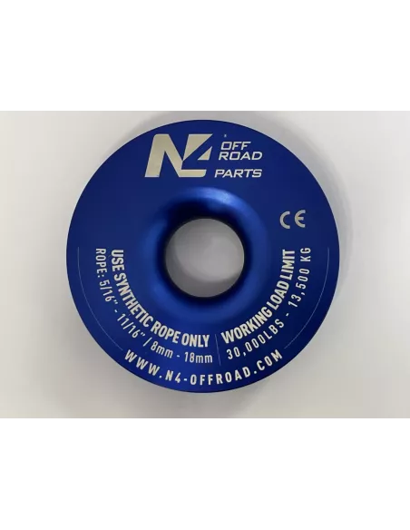 Anneau de treuillage 13.5T en aluminium anodisé bleu N4-Offroad