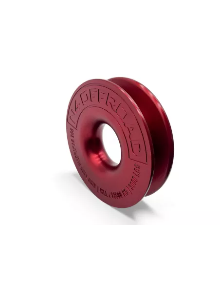 Anneau de treuillage alu 13.5T Ø148mm rouge N4-Offroad avec etui