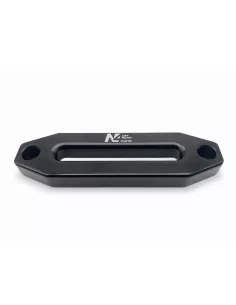 Ecubier aluminium noir pour corde de treuil synthétique N4-Offroad