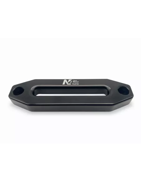 Ecubier aluminium noir pour corde de treuil synthétique N4-Offroad