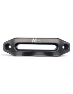 Ecubier aluminium noir pour corde de treuil synthétique N4-Offroad 2