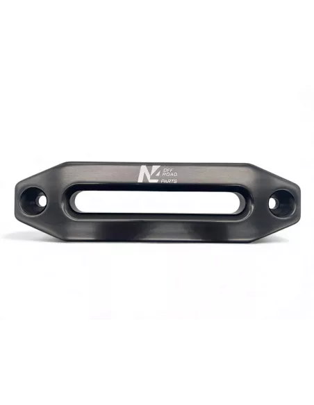 Ecubier aluminium noir pour corde de treuil synthétique N4-Offroad