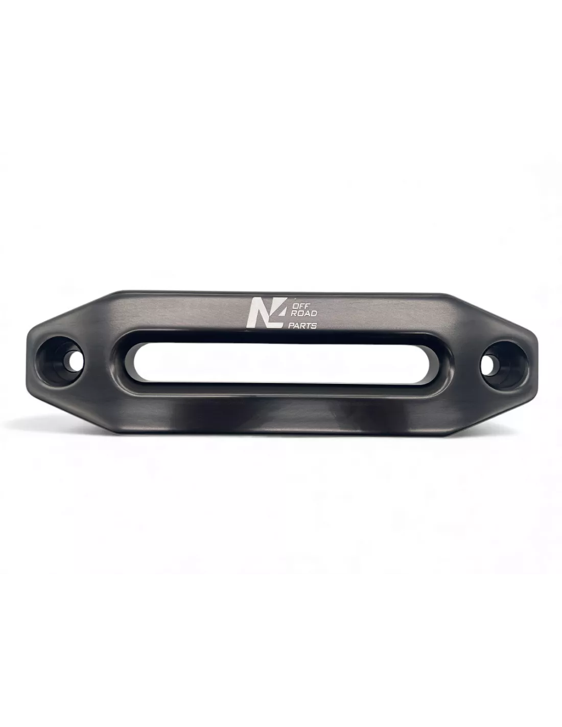 Ecubier aluminium noir pour corde de treuil synthétique N4-Offroad
