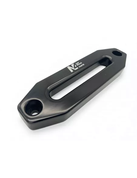 Ecubier aluminium noir pour corde de treuil synthétique N4-Offroad