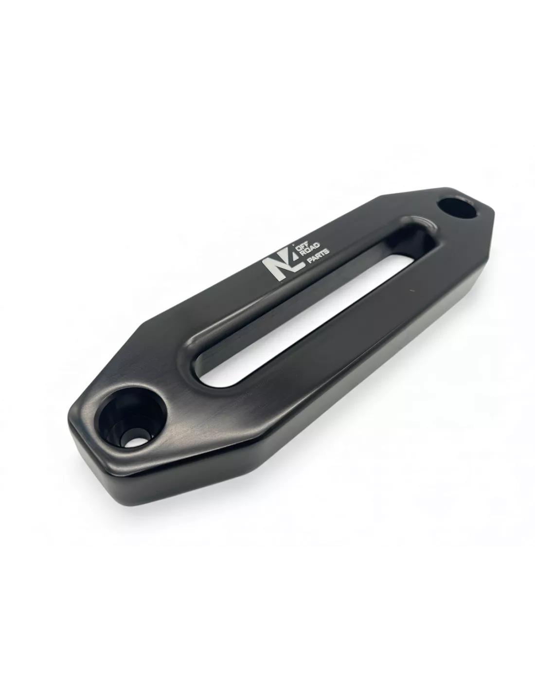 Ecubier aluminium noir pour corde de treuil synthétique N4-Offroad