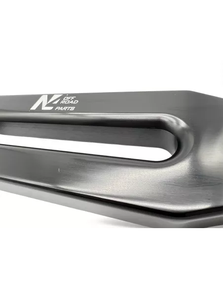 Ecubier aluminium noir pour corde de treuil synthétique N4-Offroad