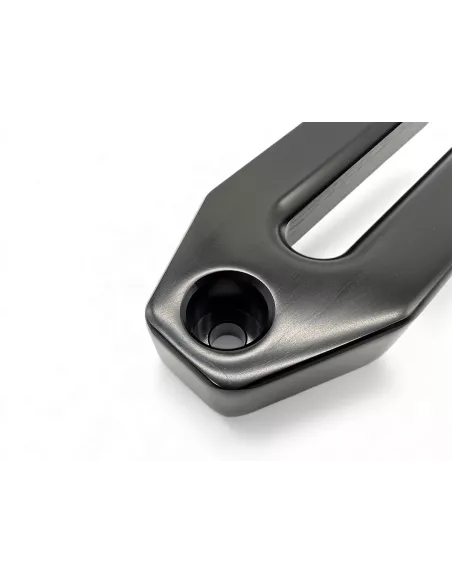 Ecubier aluminium noir pour corde de treuil synthétique N4-Offroad