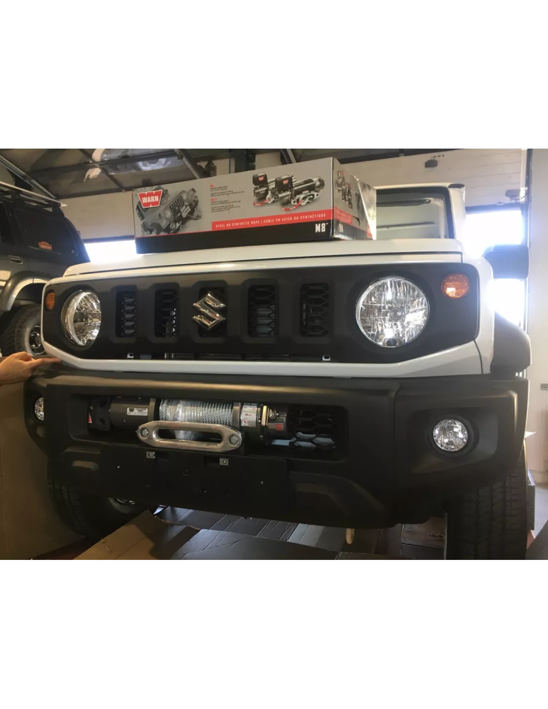 Platine de treuil intégrée au pare-chocs d'origine pour Suzuki Jimny
