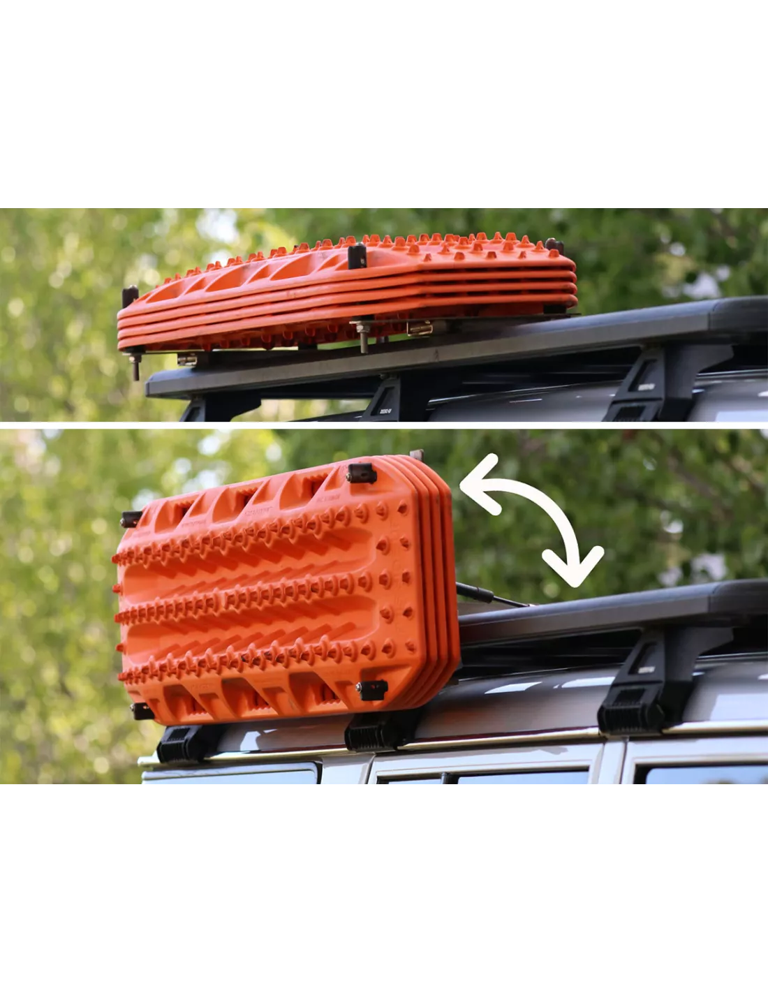 Support de plaques à sable latéral rabattable Croc Hinge avec vérin