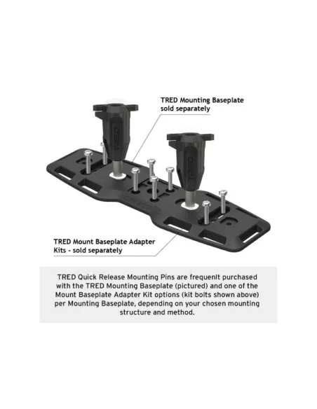 Axes à verrouillage rapide 113 mm pour plaque à sable Tred TRED -