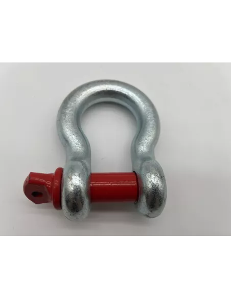 Manille lyre galvanisée - axe rouge - Ø22mm - 4750 kgs OUTBACK IMPORT