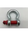 Manille lyre galvanisée - axe rouge - Ø22mm - 4750 kgs OUTBACK IMPORT