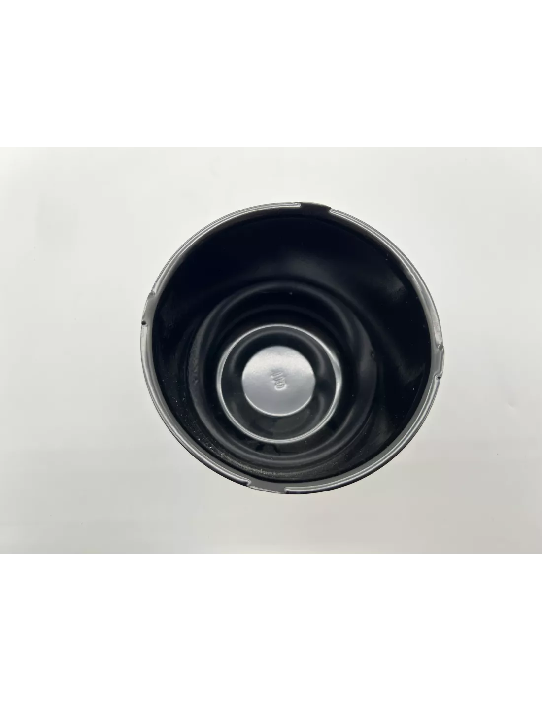 Cache moyeu fermé acier noir pour jantes acier avec centrage 110mm