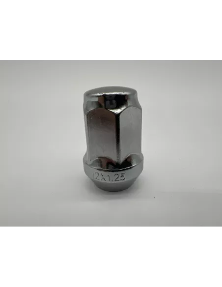 Ecrou de roue chromé 12x125 - Hex 19mm - Cône 60° - L35mm N4-Offroad