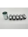 Lot de 5 écrous de roue antivol chromés 12x150 - Cône 60° DTC PARTS -