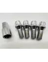 Set von 4 Chrom-Diebstahl-Radbolzen 14x150 - Kegel 60 ° DTC PARTS