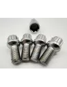 14x150 chroom anti-diefstalwieltjes - bolvormige ruimte voor wielen