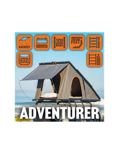 Pack Aventure - Tente de toit Alu-Cab LT-50 Lightweight Noire ALU CAB