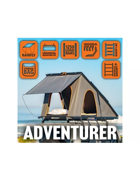 Pack Aventure - Tente de toit Alu-Cab LT-50 Lightweight Noire ALU CAB